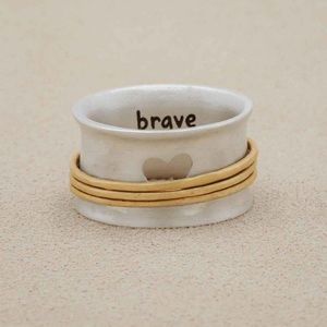Lisa Leonard Brave Love Sterling Silver and Bronze Size 10